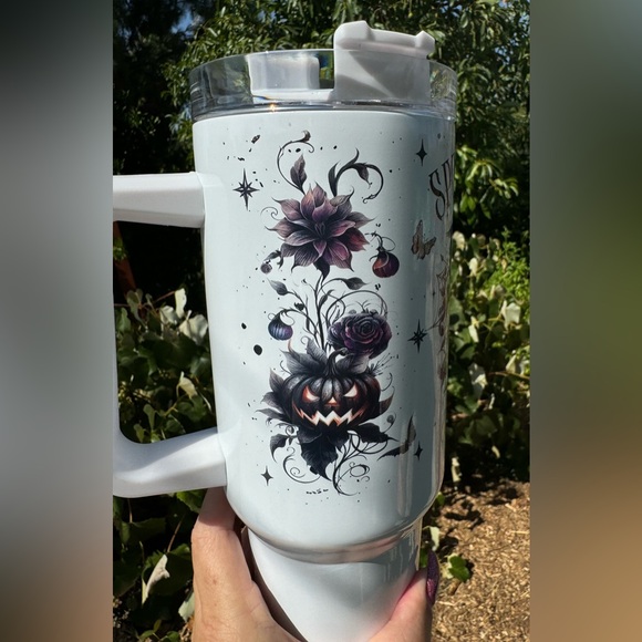 Spooky Witch Social Club Halloween 40oz tumbler with handle - Picture 5 of 5